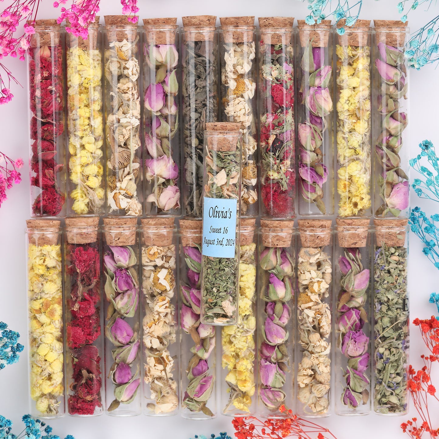 Elegant Tea Tube Favors – Custom Label & Loose Leaf Tea – Wedding, Bridal Shower, Birthday Gift