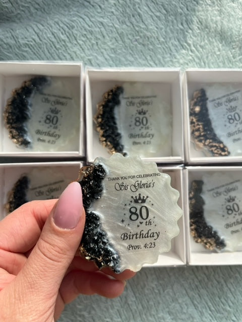 Personalized Adult Birthday Party Favors, 15th, 16 th, 40th, 50th, 60th, 70th, 80th, 90th, 100th Birthday Party Favor, Custom Birthday Magnet, Anniversary Favors