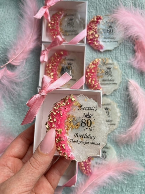 Personalized Adult Birthday Party Favors, 15th, 16 th, 40th, 50th, 60th, 70th, 80th, 90th, 100th Birthday Party Favor, Custom Birthday Magnet, Anniversary Favors