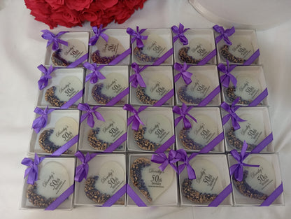 Personalized Epoxy Heart Fridge Magnet, Custom Resin Wedding Favors for Guests, Elegant Engagement Gift, Bridal Shower Souvenir