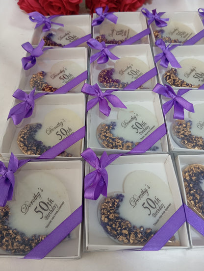 Personalized Epoxy Heart Fridge Magnet, Custom Resin Wedding Favors for Guests, Elegant Engagement Gift, Bridal Shower Souvenir