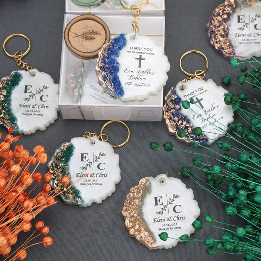 Personalized Epoxy Fridge Magnet Favor, Wedding Keychain Favors, Resin Magnet Baby Shower Favor, Engagement Gift, Bridal Shower Favor