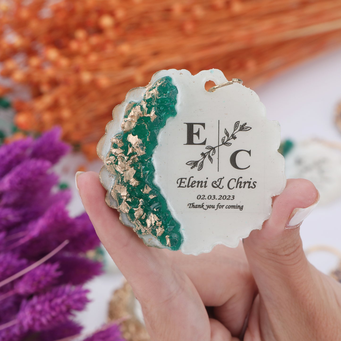 Baptism Favors For Guest,Personalized Christening Gift,Baptism Favors For Boy & Girl,Resin Fridge Epoxy Magnet,Custom First Communion