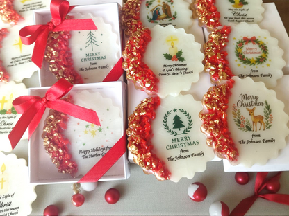 Christmas Church Favor, Bible Verse Epoxy Magnet, Christian Christmas Gift, Religious Holiday Favor, Faith-Based Gift, Epoxy Resin Christmas Magnet