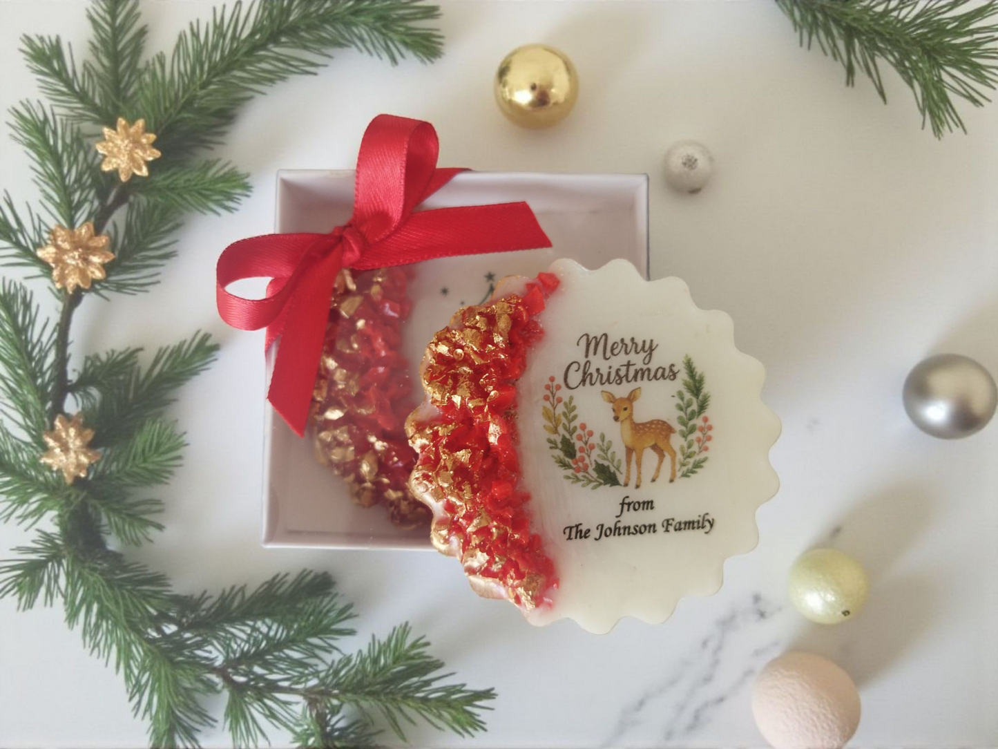 Christmas Church Favor, Bible Verse Epoxy Magnet, Christian Christmas Gift, Religious Holiday Favor, Faith-Based Gift, Epoxy Resin Christmas Magnet