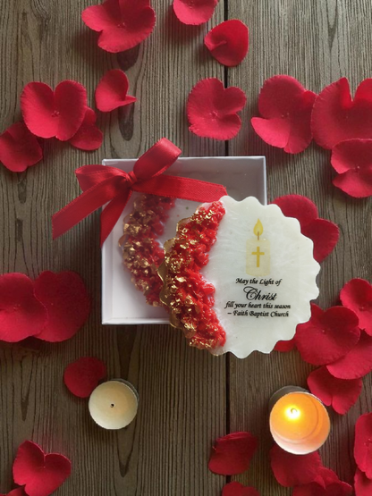 Christmas Church Favor, Bible Verse Epoxy Magnet, Christian Christmas Gift, Religious Holiday Favor, Faith-Based Gift, Epoxy Resin Christmas Magnet