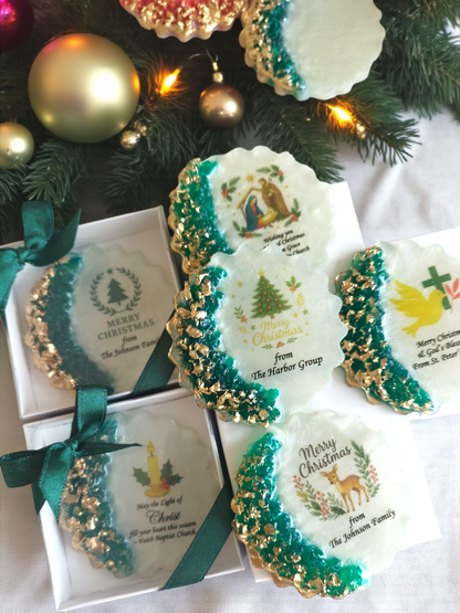 Christmas Church Favor, Bible Verse Epoxy Magnet, Christian Christmas Gift, Religious Holiday Favor, Faith-Based Gift, Epoxy Resin Christmas Magnet