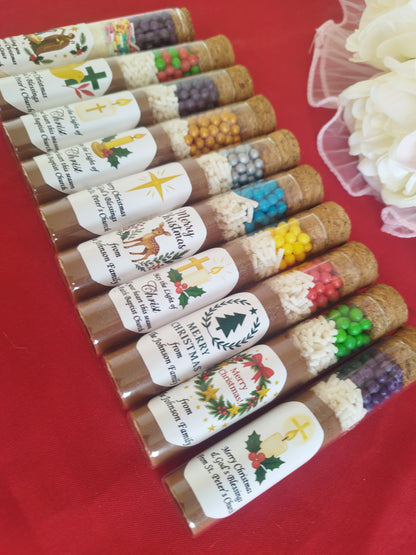 Christmas Hot Chocolate Tube Favors – Personalized Holiday Cocoa Gift for Family, Office, or Church Events