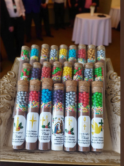 Christmas Church Hot Chocolate Favor, Bible Verse Hot Chocolate Tube, Christian Christmas Gift, Religious Holiday Favor, Faith-Based Gift, Hot Cocoa Tube Favors