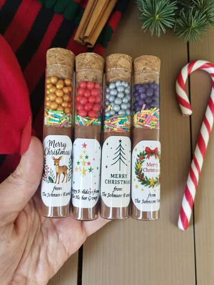 Christmas Church Hot Chocolate Favor, Bible Verse Hot Chocolate Tube, Christian Christmas Gift, Religious Holiday Favor, Faith-Based Gift, Hot Cocoa Tube Favors