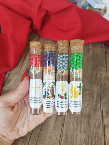 Personalized Christmas Hot Chocolate Favors, Hot Cocoa Tubes, Hot Chocolate Gift for Guests, Hot Cocoa Season Favors, Bulk Happy Holidays Co-worker and Employee Favors, Christmas Stocking Favors