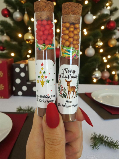 Christmas Church Hot Chocolate Favor, Bible Verse Hot Chocolate Tube, Christian Christmas Gift, Religious Holiday Favor, Faith-Based Gift, Hot Cocoa Tube Favors