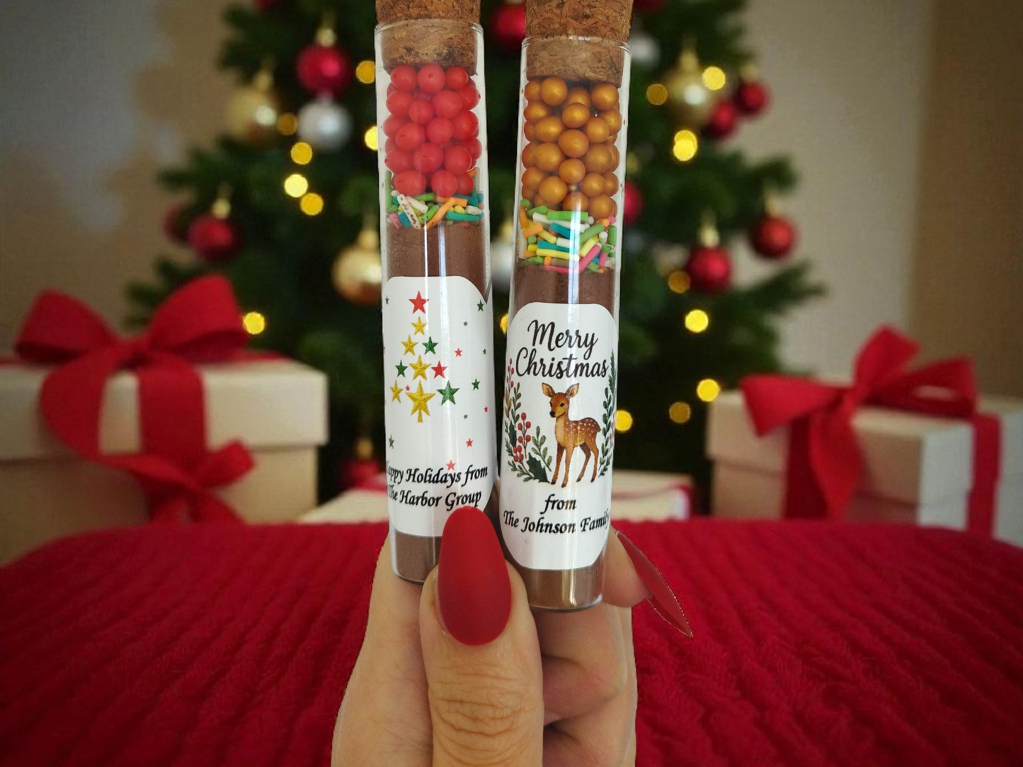 Christmas Church Hot Chocolate Favor, Bible Verse Hot Chocolate Tube, Christian Christmas Gift, Religious Holiday Favor, Faith-Based Gift, Hot Cocoa Tube Favors
