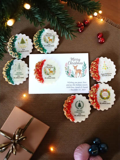 Christian Christmas Favor | Bible Verse Epoxy Magnet | Church Christmas Gift | Faith-Based Holiday Keepsake | Religious Holiday Favor