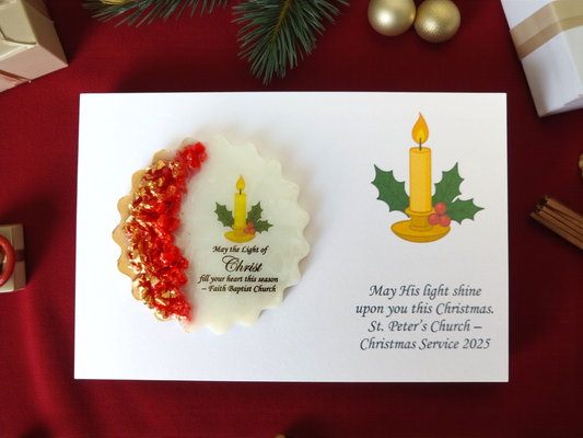 Christian Christmas Favor | Bible Verse Epoxy Magnet | Church Christmas Gift | Faith-Based Holiday Keepsake | Religious Holiday Favor