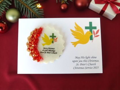 Christian Christmas Favor | Bible Verse Epoxy Magnet | Church Christmas Gift | Faith-Based Holiday Keepsake | Religious Holiday Favor
