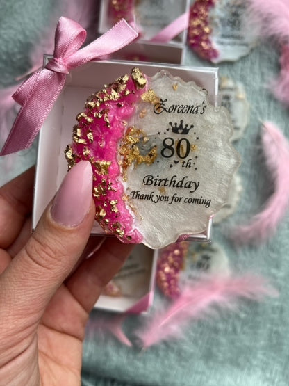 Personalized Adult Birthday Party Favors, 15th, 16 th, 40th, 50th, 60th, 70th, 80th, 90th, 100th Birthday Party Favor, Custom Birthday Magnet, Anniversary Favors (Copy)